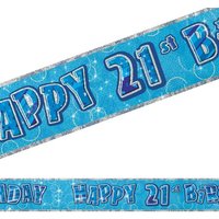 Happy Birthday-Banner Zahl 21