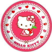 Geburtstagsteller Hello Kitty Hearts