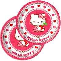 Hello Kitty Hearts Geburtstagsteller mit süßem Kätzchen