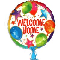 Folieballon rund Welcome Home zur Begrüßung daheim