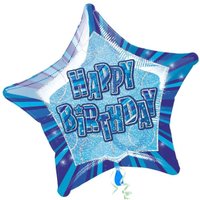 Glitzernder Happy Birthday-Ballon