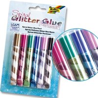 Glitter-Glue Spiralen Perlmutt