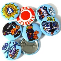 Mini-Button-Set Polizei 8er Pack