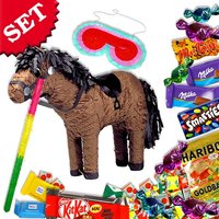 Pinata-Set Pferd mit Süßigkeiten