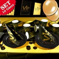 VIP Mottoparty-Set schwarz/golden