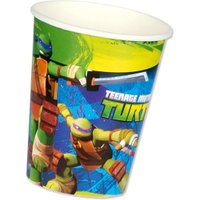 Ninja Turtles Partybecher aus bedruckter Pappe im 8er Pack