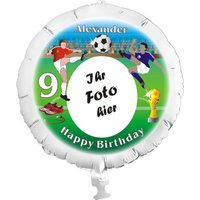 Fußball Fotoballon +Vorname 40 cm