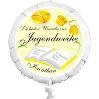 Personalisierter Foto-Ballon zur Jugendweihe mit individuellen Name