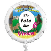 Pferde-Fotoballon rund