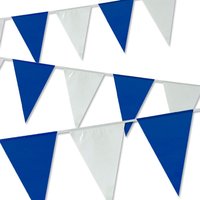 Wimpelkette in Blau/Weiß