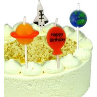 Mini-Tortenkerzen Astronaut Happy Birthday