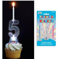 Kerzenhalter als 5 mit 4 Geburtstagskerzen