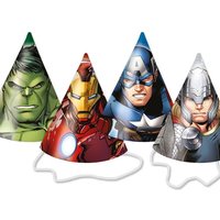 Avengers Partyhüte 6 Stück Pappe