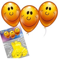 Latexballons Sunny Face mit sehr freundlichem Gesicht goldgelb