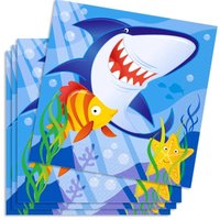 Papierservietten Fin Friends mit eindrucksvollem Hai