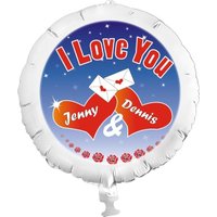 Personalisierter Foto-Ballon I Love You