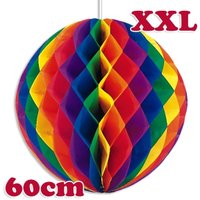 Riesen-Wabenball Regenbogen 60 cm