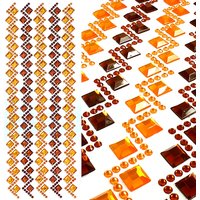 Schmuckstein Bordüren Mosaik-Sticker orange-braun