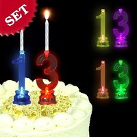 Blinkende Geburtstagszahl 13