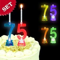 Blinkende Geburtstagszahl 75