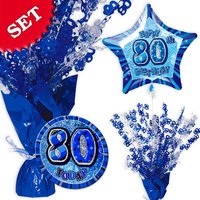 Partyset zum 80. Geburtstag - blau