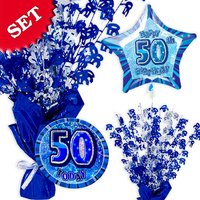 Partyset zum 50. Geburtstag - blau