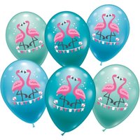 Flamingo Ballons im 6er Pack