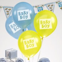 Latexballons Kleine Eule Baby Boy im 8er Pack