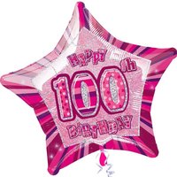 Folienballon sternförmig +Zahl 100