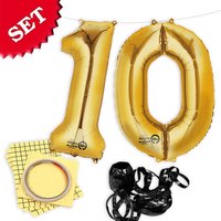 XXL Folieballons Zahl 10 gold