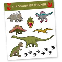 Stickerbogen Dinosaurier mit 8 Stickern
