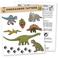 Tattoobogen Dinosaurier mit 8 Tattoos
