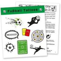 Tattoobogen Fussball mit 8 Tattoos
