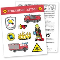 Tattoobogen Feuerwehr mit 8 Tattoos