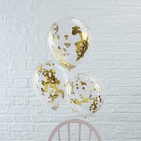 Konfetti-Ballons in gold
