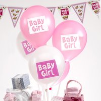 Latexballons Kleine Eule Baby Girl im 8er Pack
