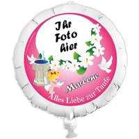 Personalisierter Fotoballon Taufe Mädchen