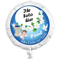 Personalisierter Fotoballon Taufe Junge