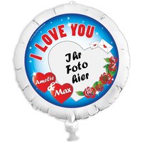 Personalisierter Fotoballon I Love You