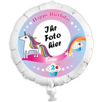 Personalisierter Fotoballon Einhorn