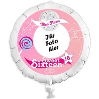 Personalisierter Fotoballon Sweet Sixteen