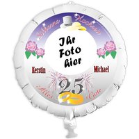 Personalisierter Fotoballon Silberne Hochzeit