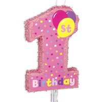 Zugpinata 1st Birthday Pink