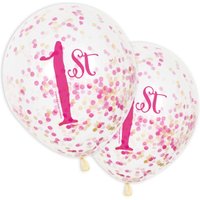 Konfetti-Ballons 1st in pink