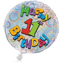 Folienballon Happy 11th Birthday