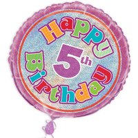 Folienballon Happy 5th Birthday