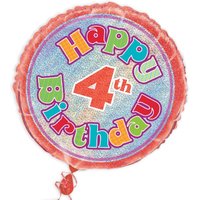 Folienballon Happy 4th Birthday