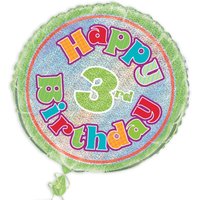 Folienballon Happy 3rd Birthday