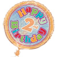 Folienballon Happy 2nd Birthday