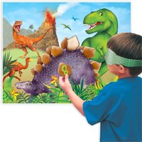 Partyspiel Dinosaurier mit 12 Stickern